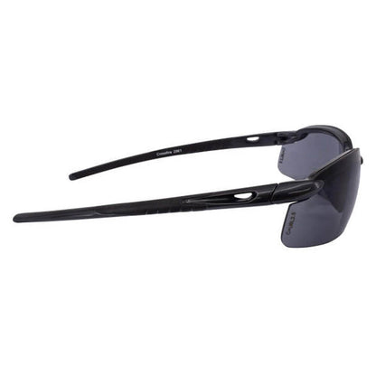 Crossfire ES5 Safety Glasses Pearl Black with Smoke Lenses