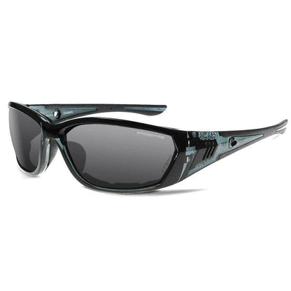 Crossfire 710 Foam Lined Safety Glasses Black with Smoke Anti-Fog Lenses