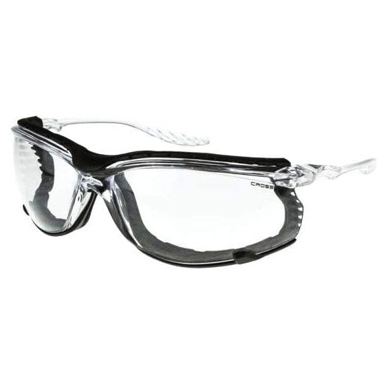 Crossfire 24Seven Safety Glasses Clear Foam-Lined Frame with Clear Anti-Fog Lenses
