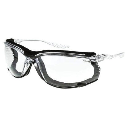 Crossfire 24Seven Safety Glasses Clear Foam-Lined Frame with Clear Anti-Fog Lenses