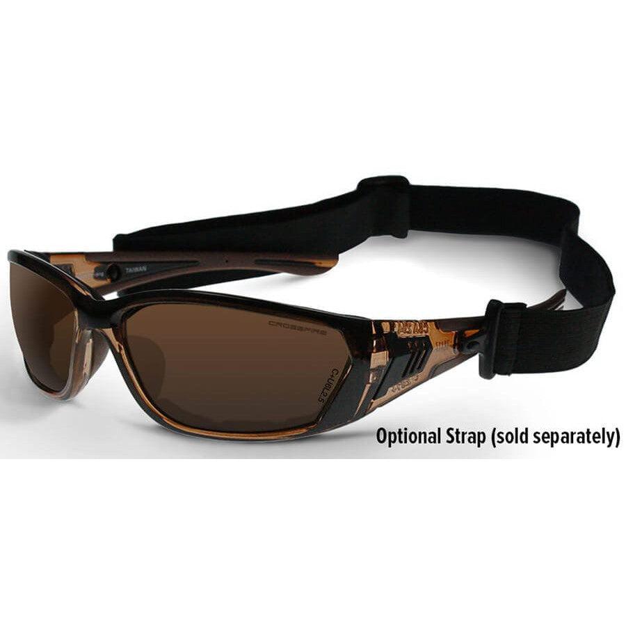 Crossfire 710 Foam Lined Safety Glasses Black with Smoke Anti-Fog Lenses