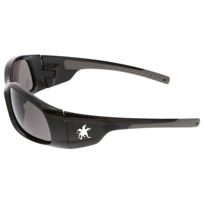 MCR Safety Swagger SR1 Safety Glasses Black Frame with Gray Lenses