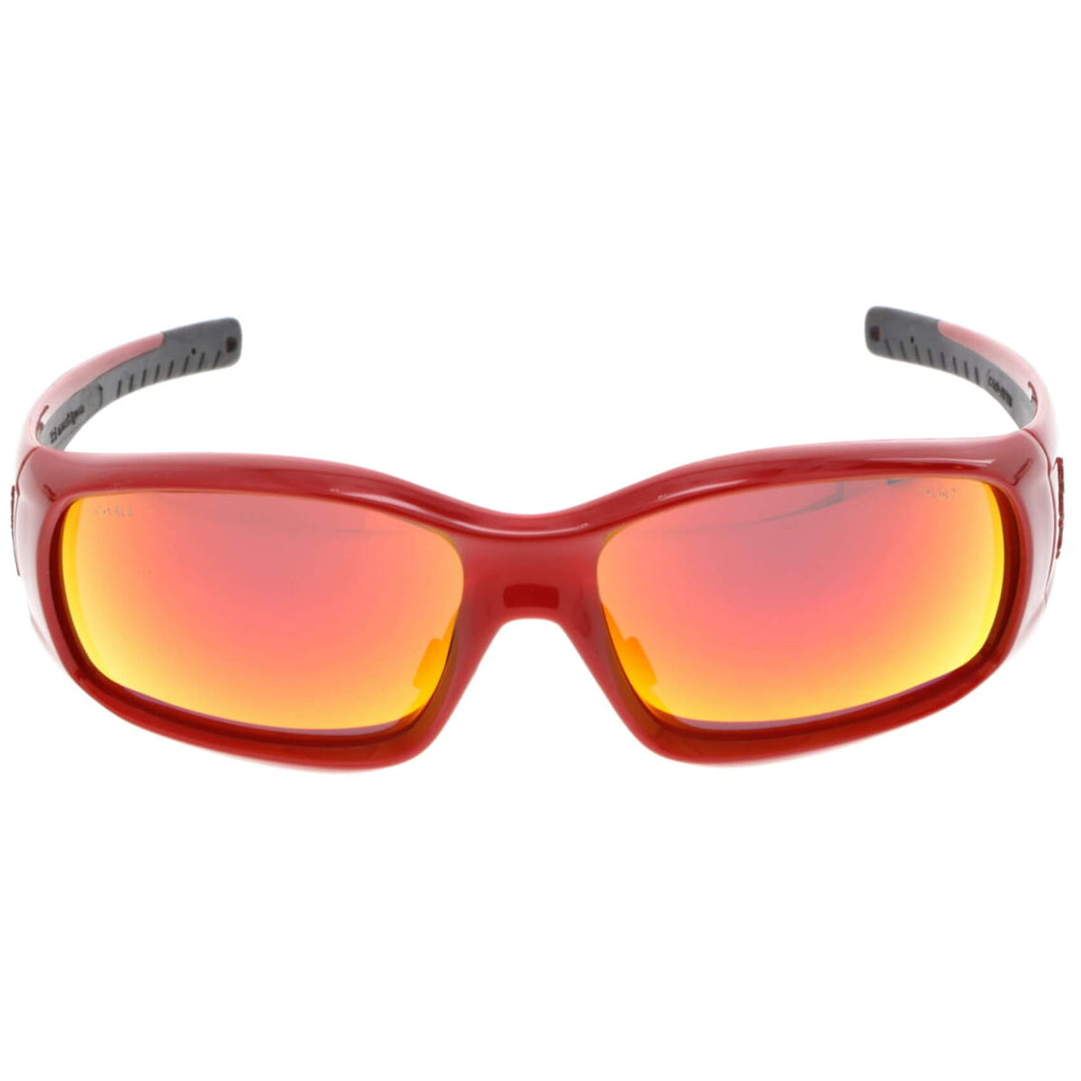 MCR Safety Swagger SR1 Safety Glasses Red Frame with Fire Mirror Lenses