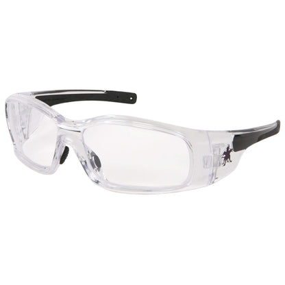 MCR Safety Swagger SR1 Safety Glasses Clear Frame with Clear Anti-Fog Lenses
