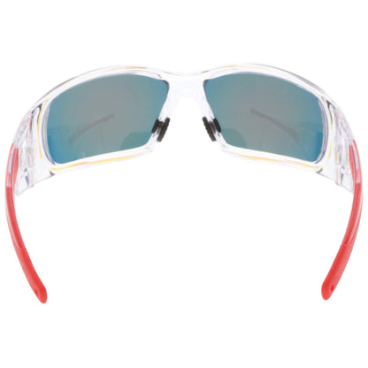 MCR Safety Swagger SR1 Safety Glasses Clear Frame with Fire Mirror Lenses
