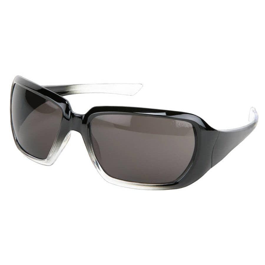 MCR Safety CR2 Women's Safety Glasses with Black Gradient Frame and Gray Lens