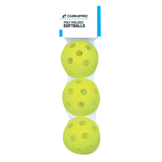 12" Poly Balls-3 Pk Optic Yellow