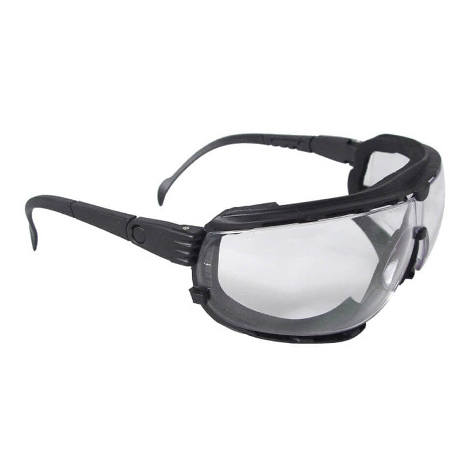 Radians Dagger Foam-Lined Safety Glasses/Goggle Clear Anti-Fog Lens