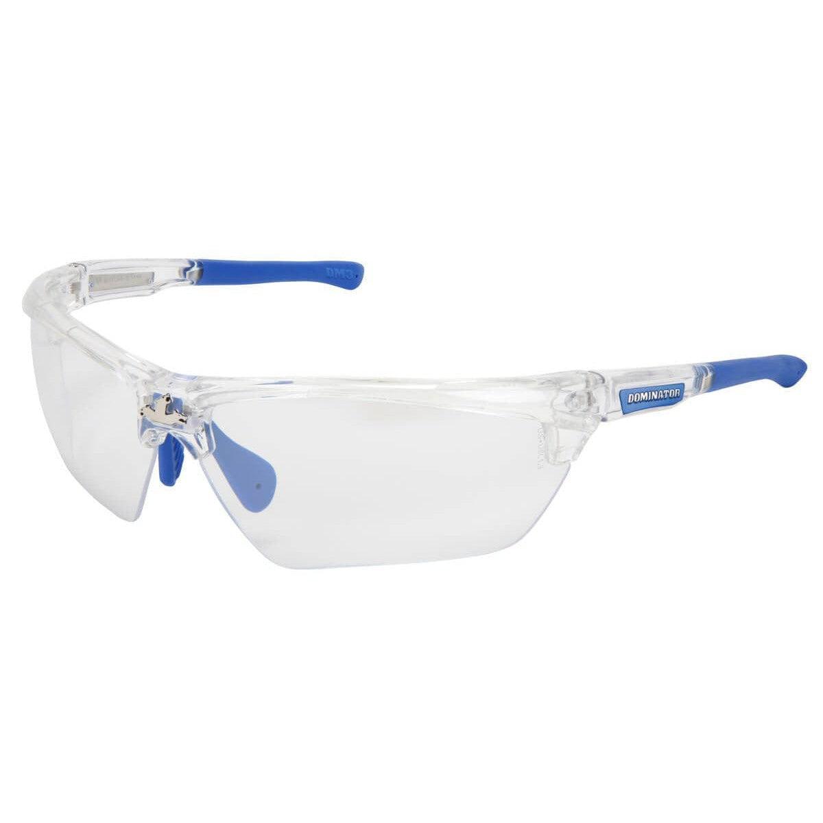 MCR Safety Dominator 3 Safety Glasses with Clear Frame and Indoor-Outdoor Lens
