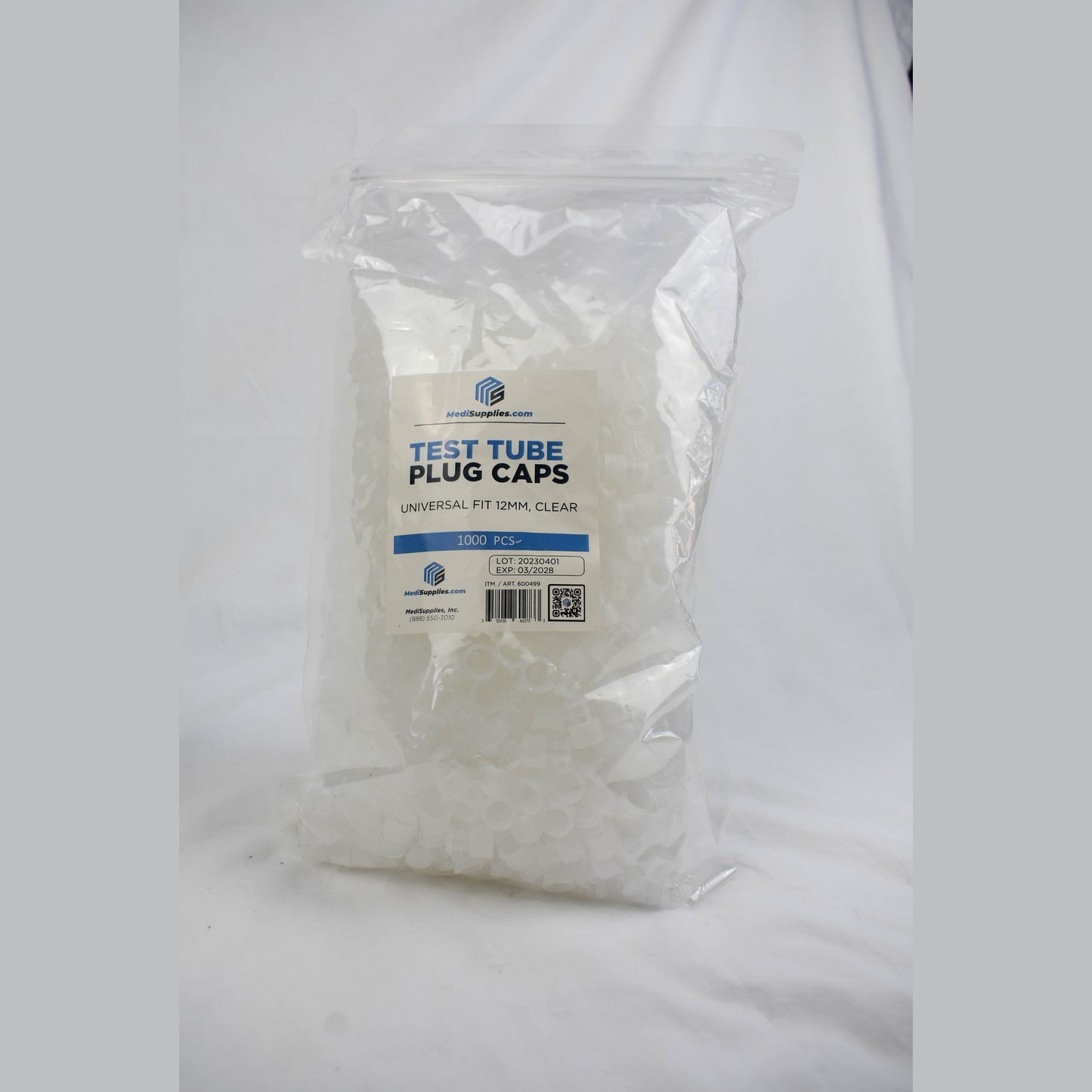 12mm Test Tube Plug Clear Caps Universal Fit