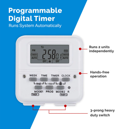 XPOWER Everest Programmable Sanitizing System (PSS) – 2000 CFM HEPA Air Purifier with Digital Timer & IAQ