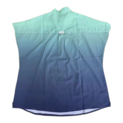DK Gradient Zipper Scrub Top (Blue/Green)