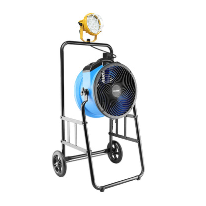 XPOWER FA-300K6 Warehouse Dock Cooling Fan Kit + L-30 LED Spotlight + 300T Mobile Trolley
