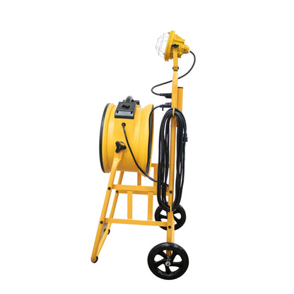 XPOWER FA-300K6 Warehouse Dock Cooling Fan Kit + L-30 LED Spotlight + 300T Mobile Trolley