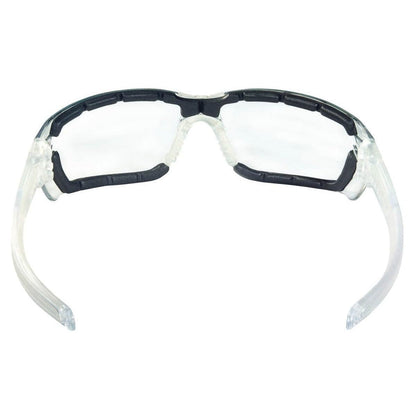 MCR Safety HK3 Safety Glasses with Foam-Lined Clear Frame and Clear MAX6 Anti-Fog Lens