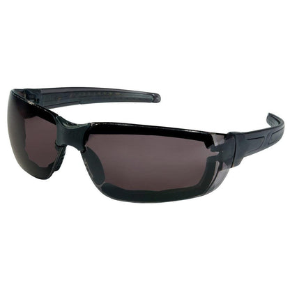 MCR Safety HK3 Safety Glasses with Foam-Lined Black Frame and Gray MAX6 Anti-Fog Lens
