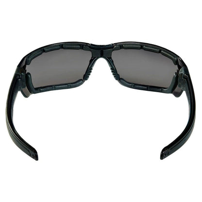MCR Safety HK3 Safety Glasses with Foam-Lined Black Frame and Gray MAX6 Anti-Fog Lens