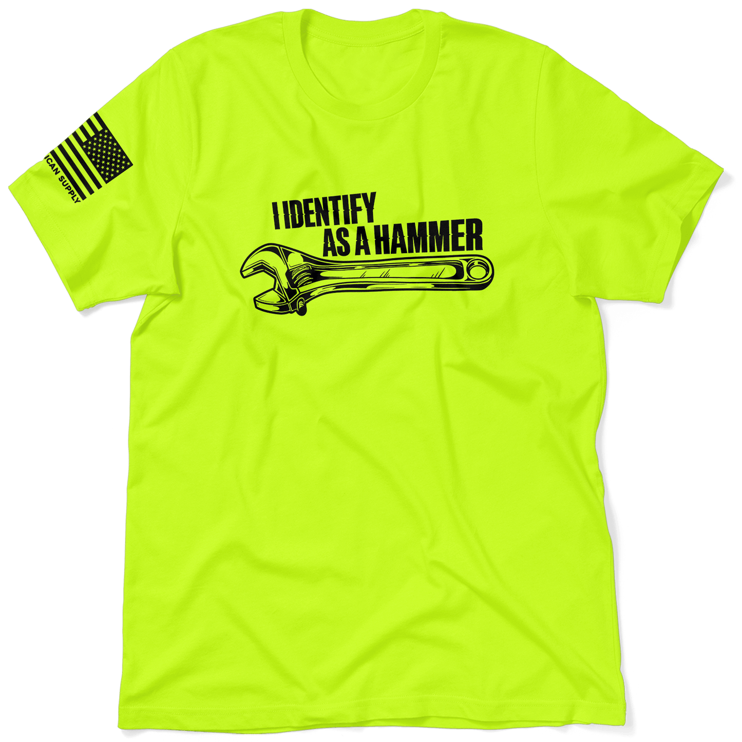 Identify As A Hammer - Safety Yellow T-Shirt