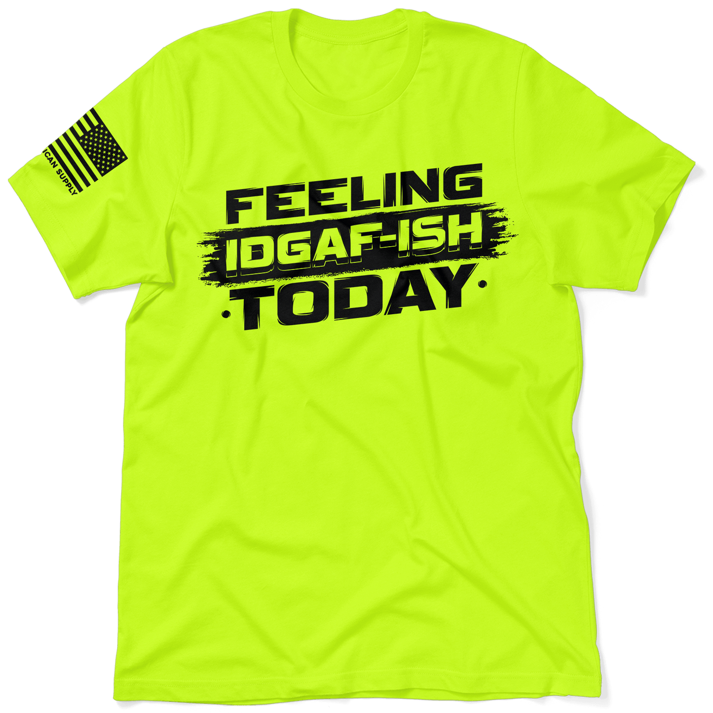 IDGAF - ISH  - Safety Yellow T-Shirt