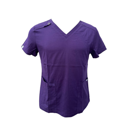 MJ V-Neck Holder Scrub Top (Unisex)