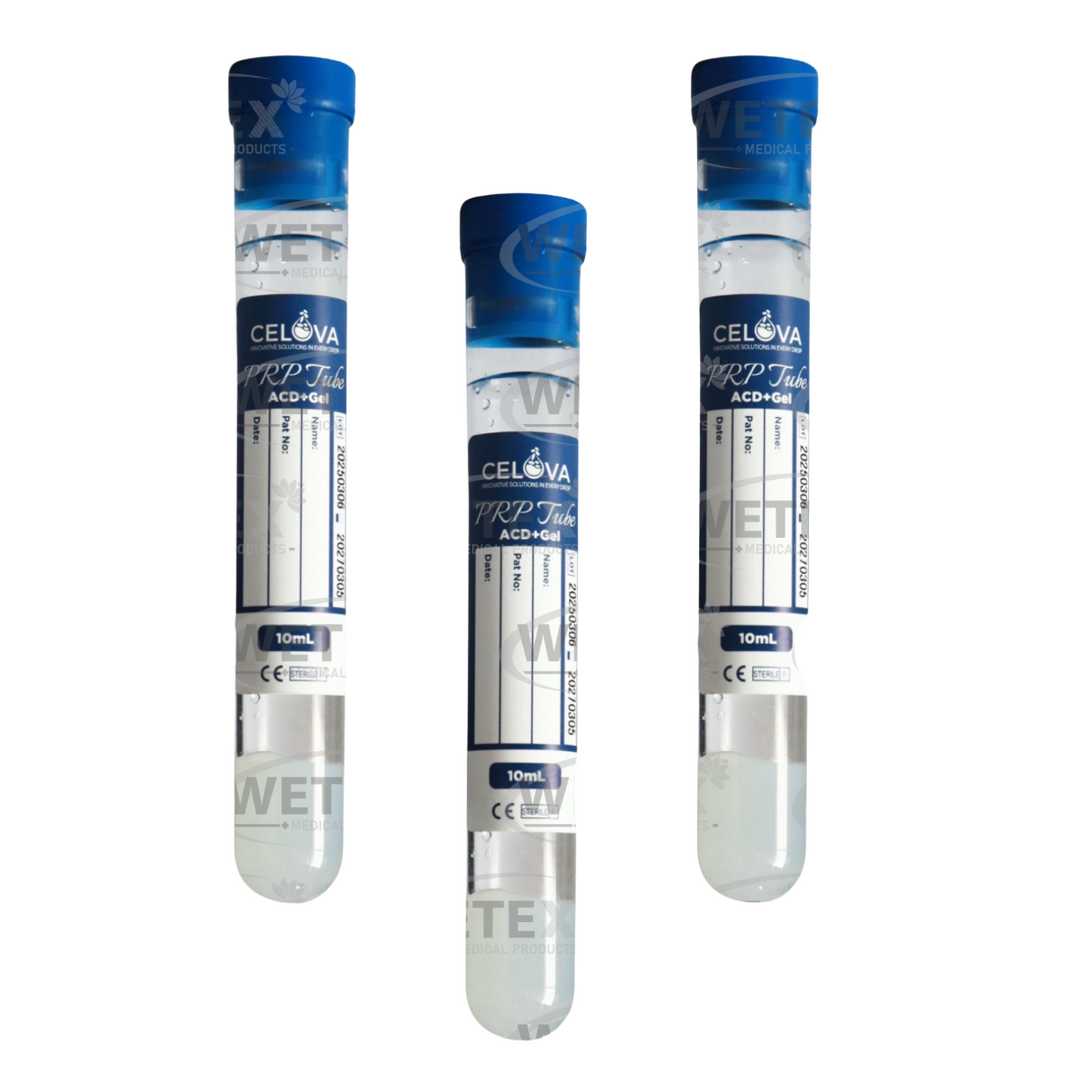 PRP Platelet-Rich Plasma Celova Glass 10ML Tubes ACD+Gel Separator