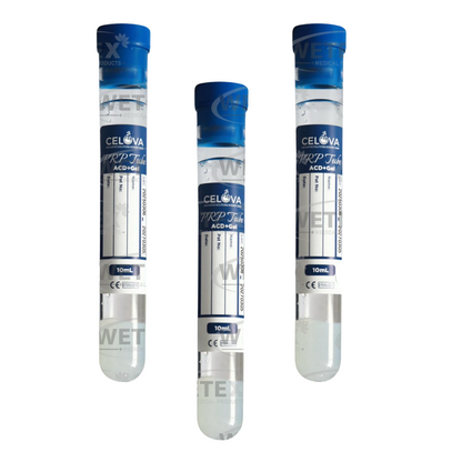 PRP Platelet-Rich Plasma Celova Glass 10ML Tubes ACD+Gel Separator
