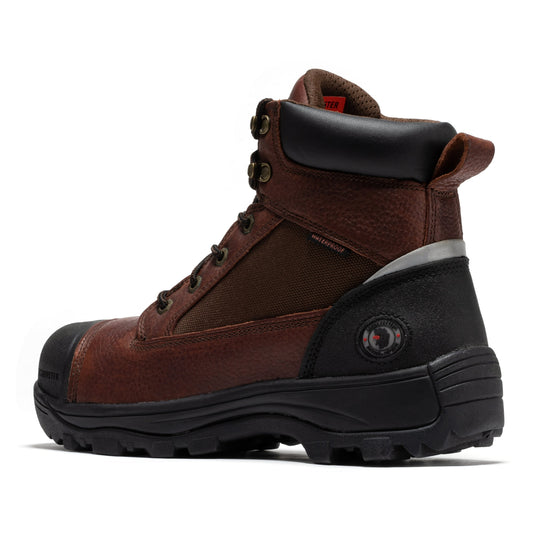 ROCKROOSTER Daviston 6 inch Brown Composite Toe Waterproof Work Boots AT872