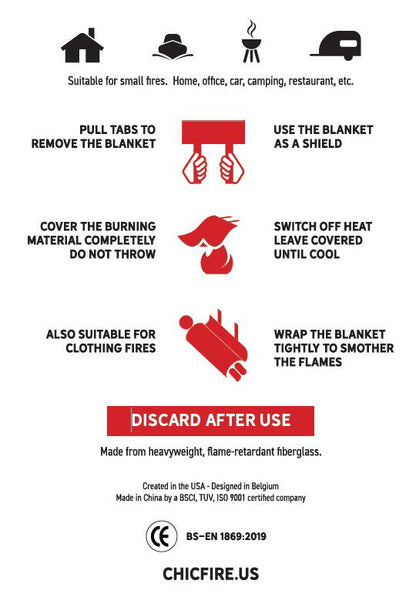 Design Fire Blanket - Red Whisky