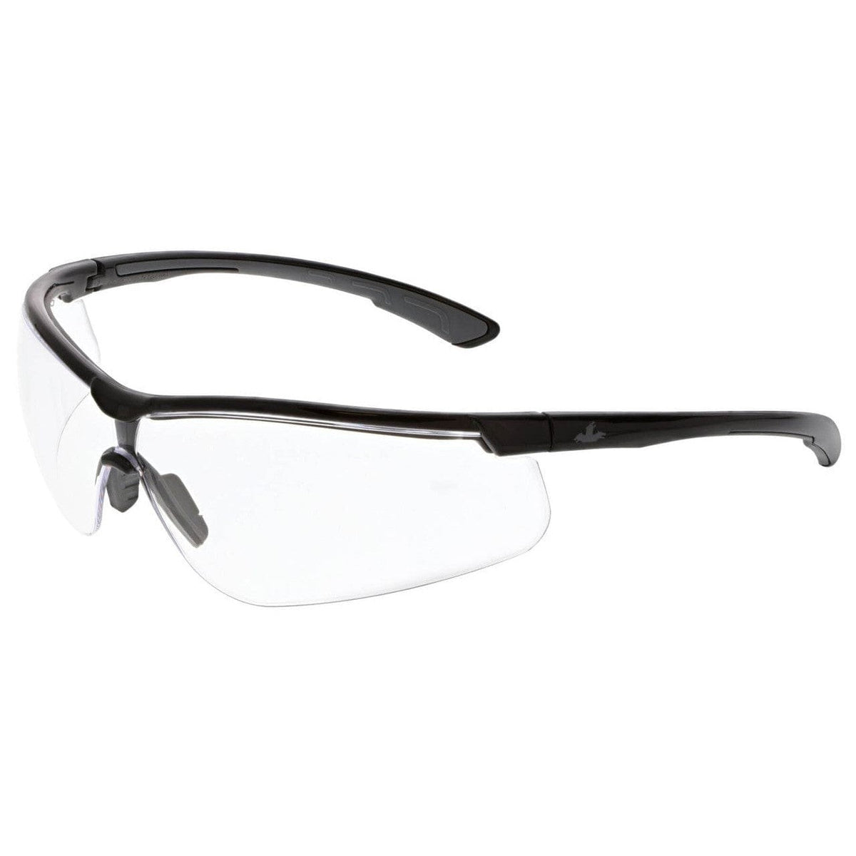MCR Safety Klondike KD7 Safety Glasses Black Frame and Clear Lens