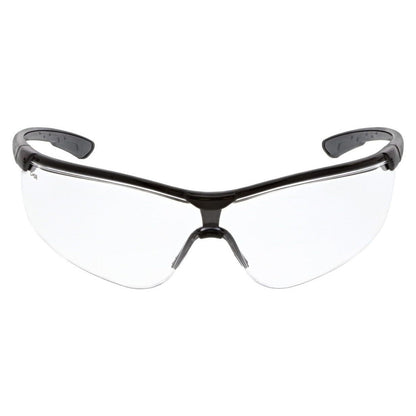MCR Safety Klondike KD7 Safety Glasses Black Frame and Clear Lens