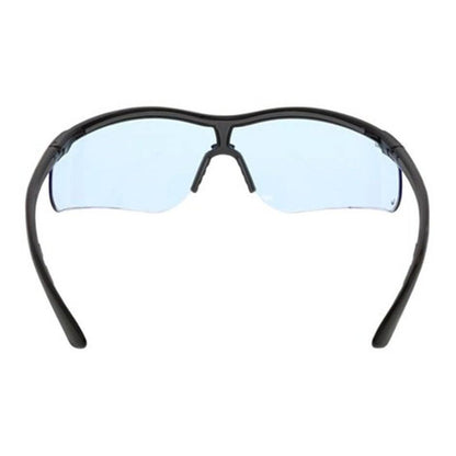 MCR Safety Klondike KD7 Safety Glasses Black Frame and Light Blue UV-Anti-Fog Lens