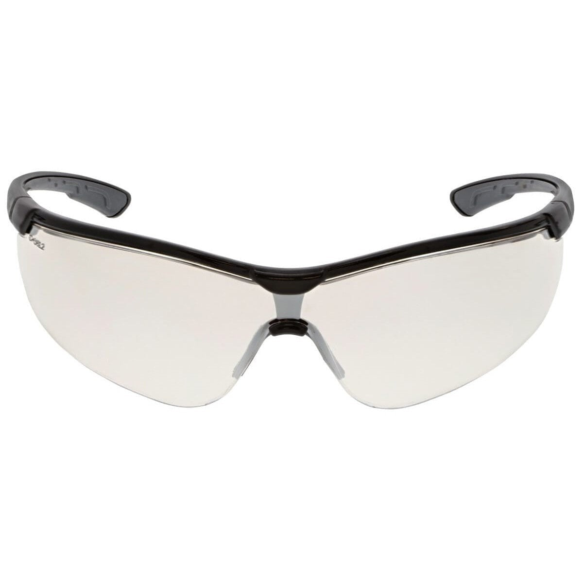 MCR Safety Klondike KD7 Safety Glasses Black Frame and Indoor-Outdoor Mirror UV-Anti-Fog Lens