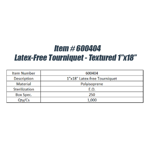 Latex-Free Tourniquet -Textured 1"x 18"