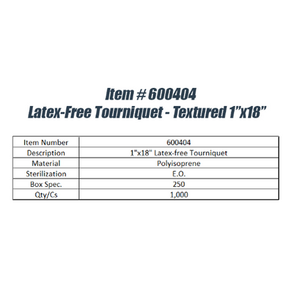 Latex-Free Tourniquet -Textured 1"x 18"