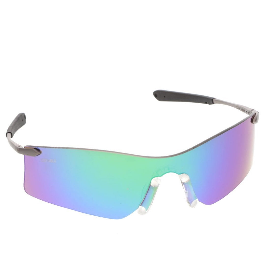 MCR Safety Rubicon T4 Safety Glasses with Emerald Mirror Lens