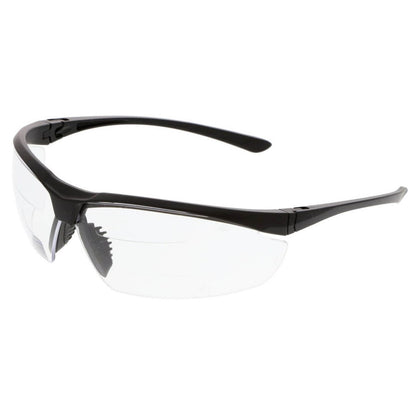 MCR Safety VL2 Dual Reader Safety Glasses with Clear Lenses and Upper/Lower Diopters
