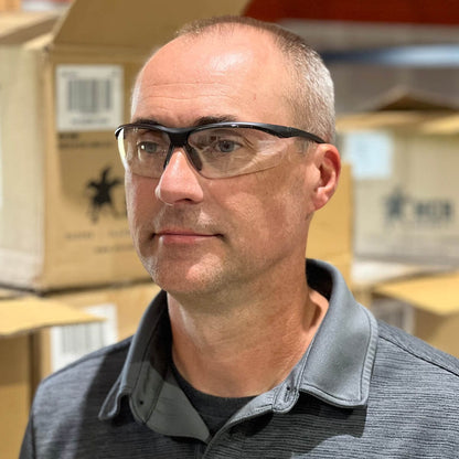 MCR Safety VL2 Dual Reader Safety Glasses with Clear Lenses and Upper/Lower Diopters
