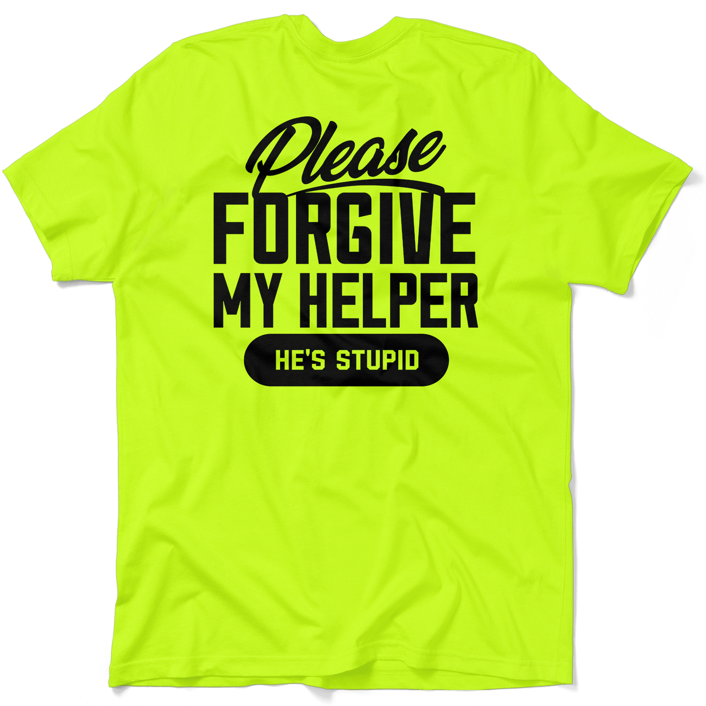 My Helper - Safety Yellow Pocket T-Shirt