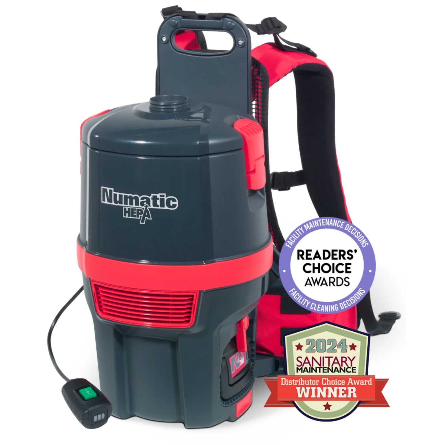 NaceCare HEPA Battery Backpack Vacuum RBV 150NXH with Floor Tool Kit