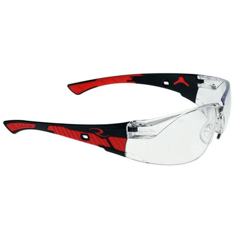 Radians Obliterator Foam-Lined Safety Glasses Black/Red Frame Clear IQUITY Anti-Fog Lens