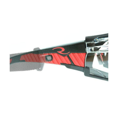 Radians Obliterator Foam-Lined Safety Glasses Black/Red Frame Clear IQUITY Anti-Fog Lens