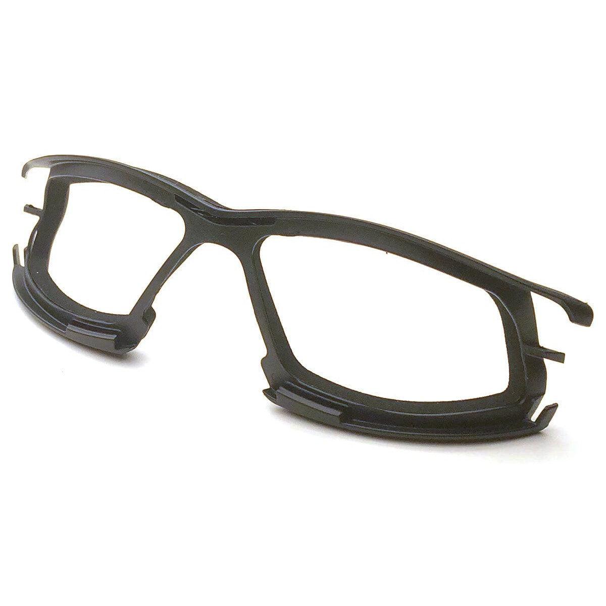 Radians Obliterator Foam-Lined Safety Glasses Black/Red Frame Clear IQUITY Anti-Fog Lens