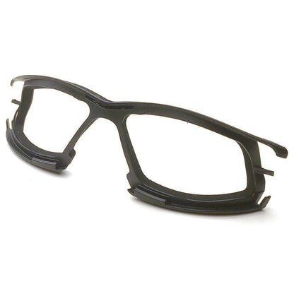 Radians Obliterator Foam-Lined Safety Glasses Black/Red Frame Clear IQUITY Anti-Fog Lens
