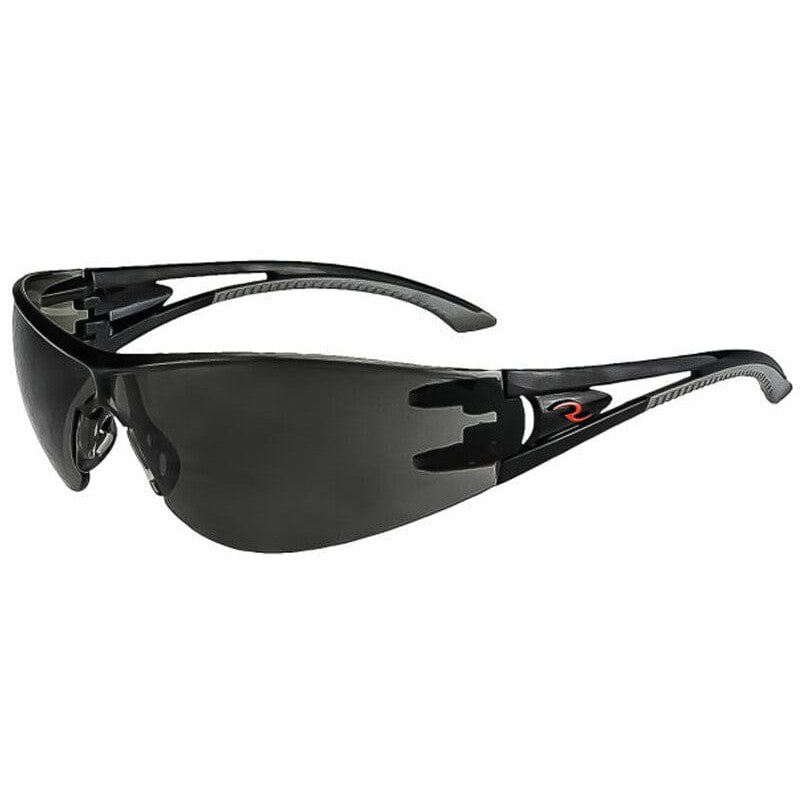 Radians Optima Safety Glasses with Black Frame and Smoke IQUITY Anti-Fog Lens