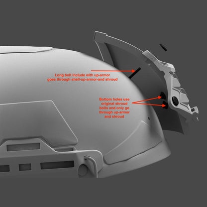 Rifle Rated Ballistic Helmet Up-Armor | Defeats 7.62