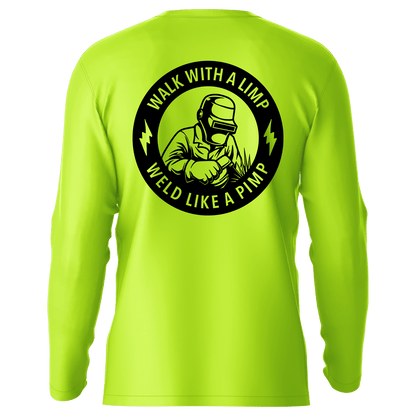 Weld Like a Pimp - Hi-Visibility UPF 50 Long Sleeve Sun Shirt