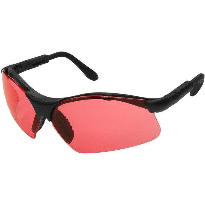 Radians Revelation Safety Glasses with Black Frame and Vermillion Lens