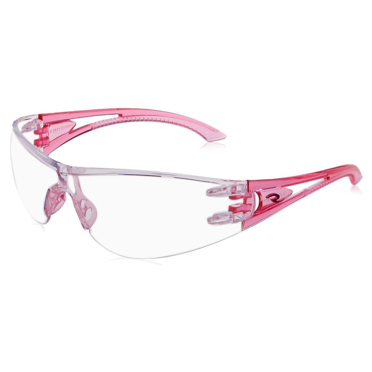 Radians Optima Safety Glasses with Pink Frame and Clear Lens