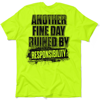 Responsibility - Safety Yellow Pocket T-Shirt