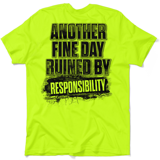 Responsibility - Safety Yellow Pocket T-Shirt